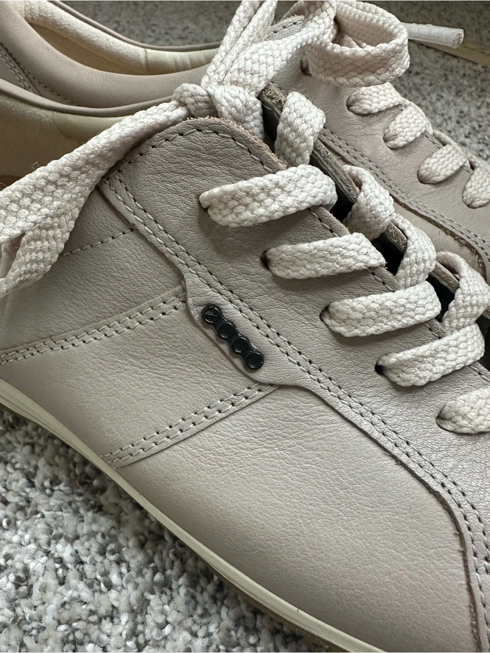 Ecco Women's Lace-Up Sneakers in Light Taupe
